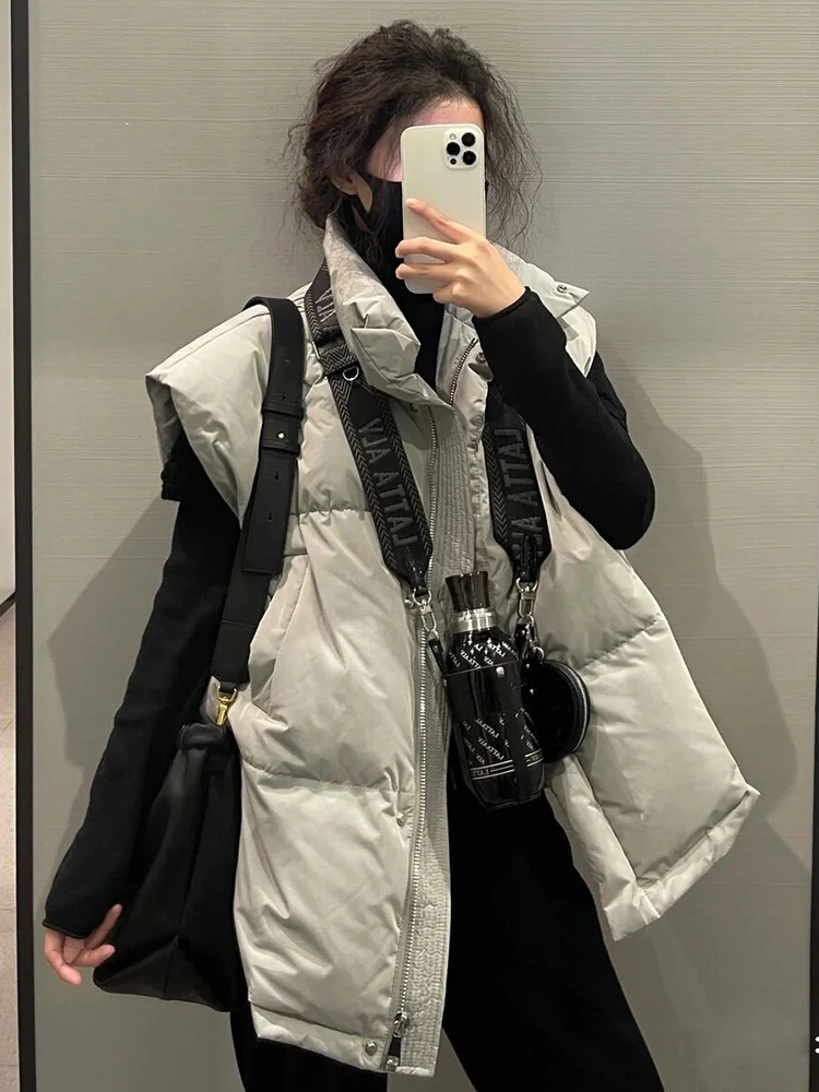 2025秋冬新款羽绒马甲女学院风欧货洋气马夹背心网红坎肩上衣外套