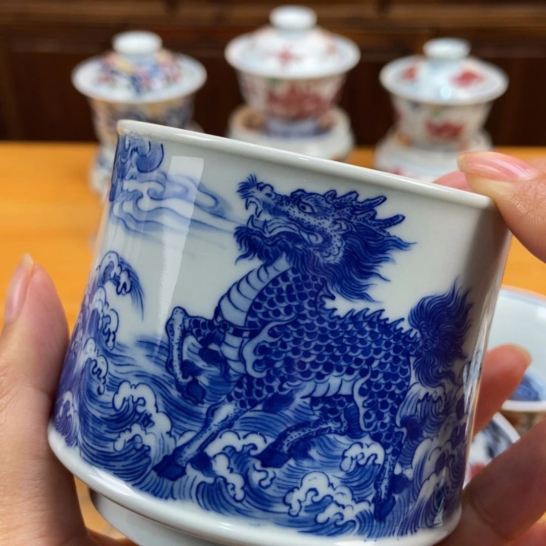 手绘现代茶具非古董