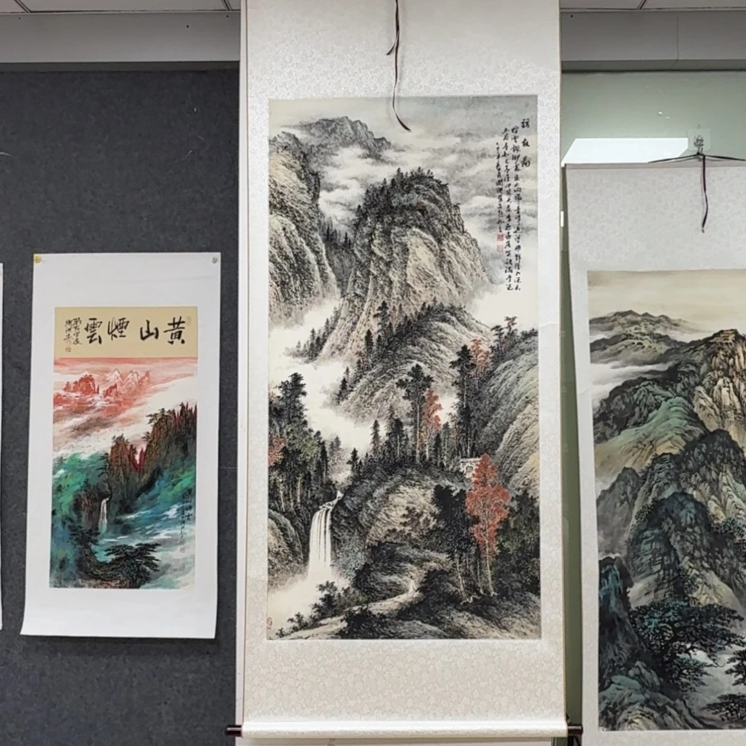 国画国画作品山水花鸟