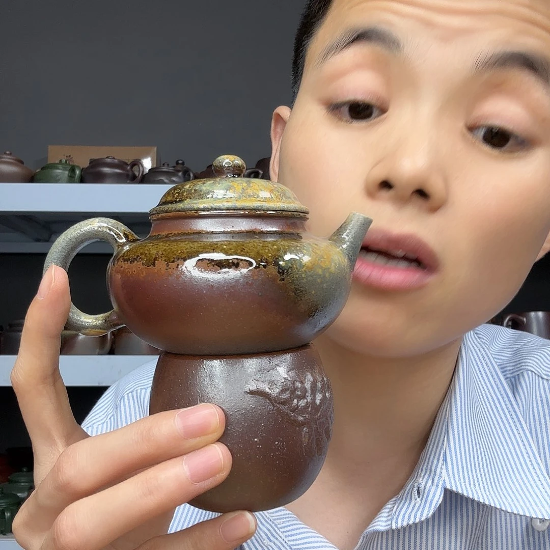 底槽青茶壶民间手艺人全手工制作