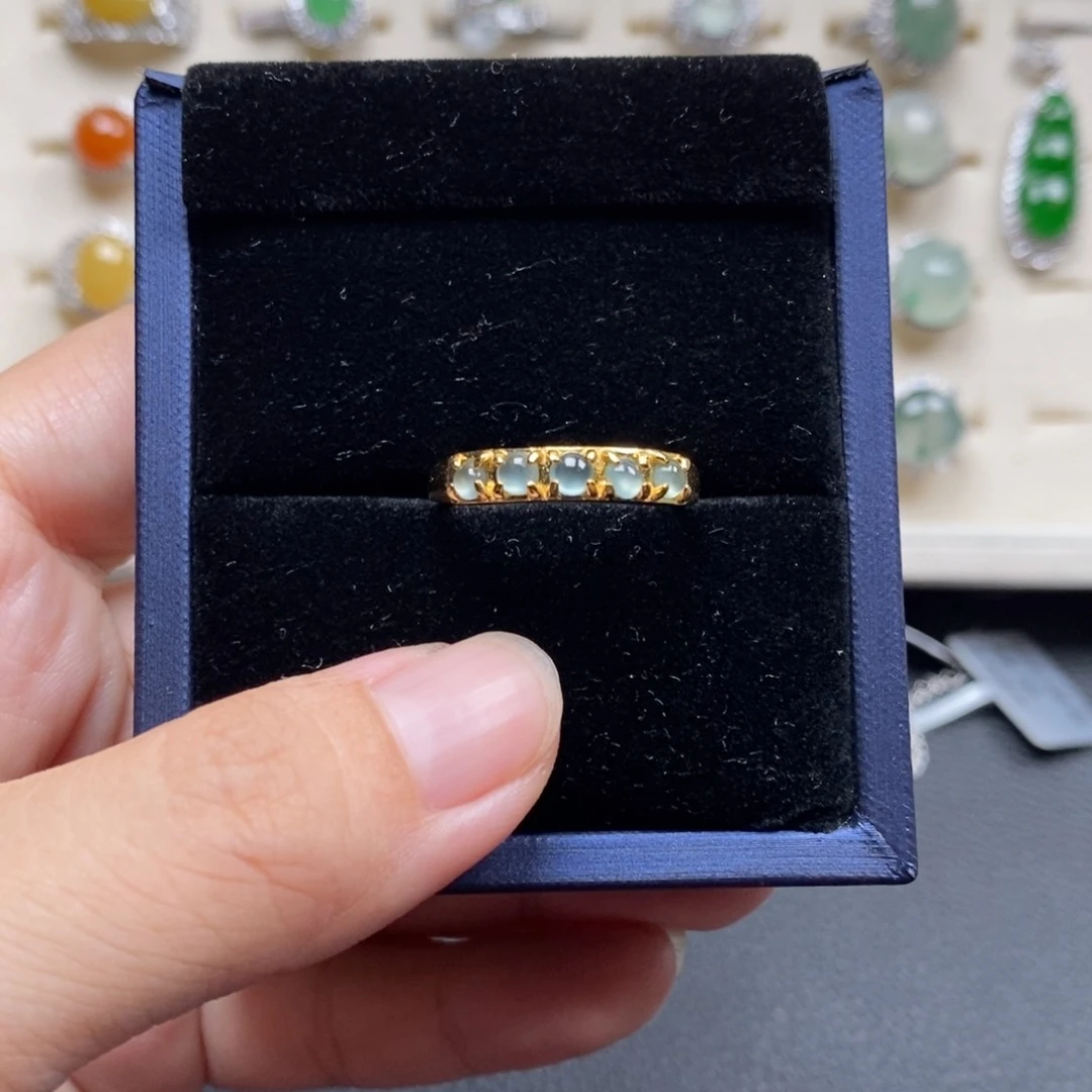 翡翠戒指银S925镶嵌