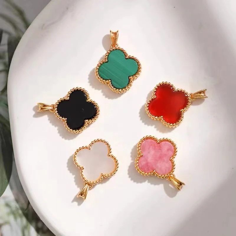 【质检发货】XH18K金四叶草吊坠卡15mm合集