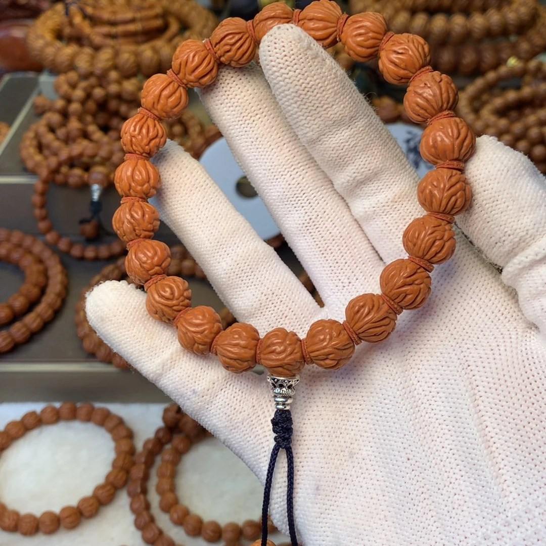 桃核手串秦岭龙纹