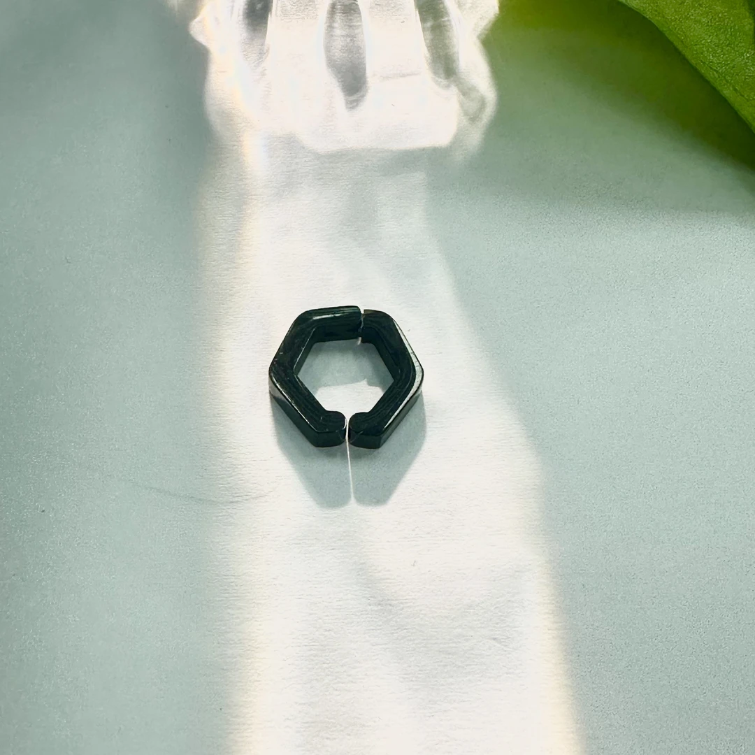 铜合金耳饰 时尚潮流六边形耳骨夹 3232