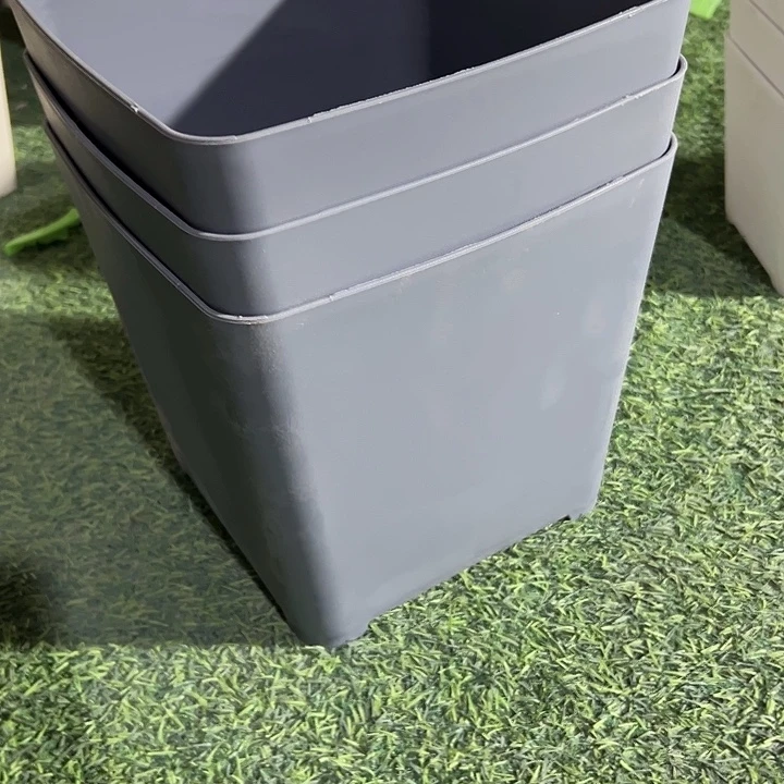 正品方盆灰色22外径22高3个盆