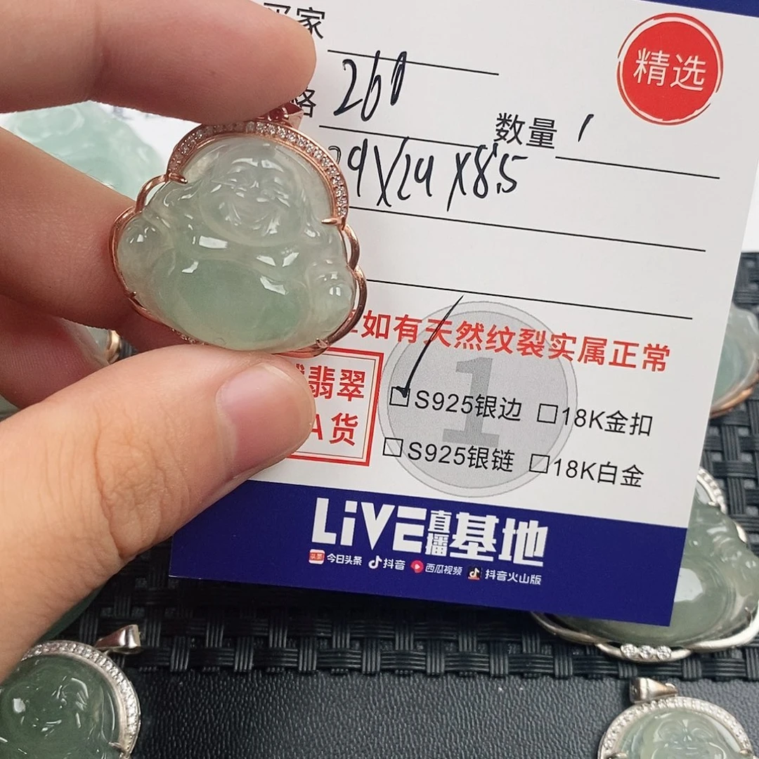 翡翠银S925镶嵌颈饰