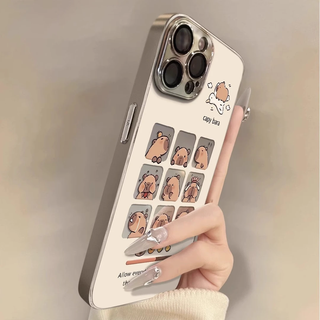 【进口硅胶】适用苹果16promax手机壳卡皮巴拉彩绘iphone15pro新款