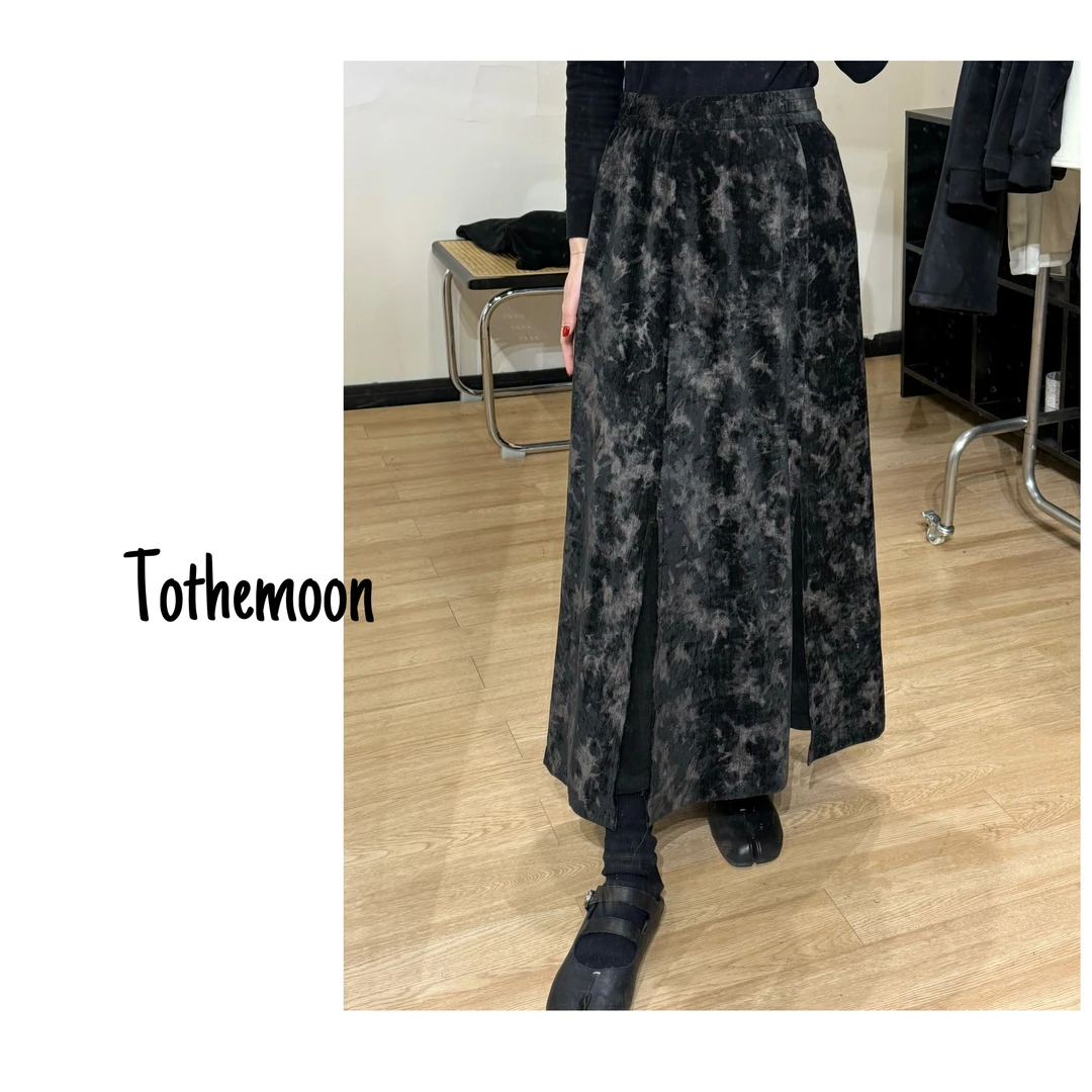 Zoe 原创【乱长安】新中式双层丝绒花裙裤松紧腰加厚显瘦垂感松紧