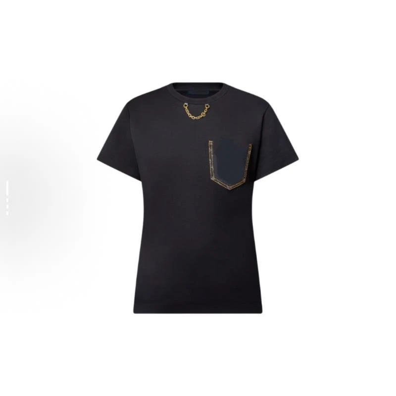 C039~~哎哟喂套头~口袋金属T恤