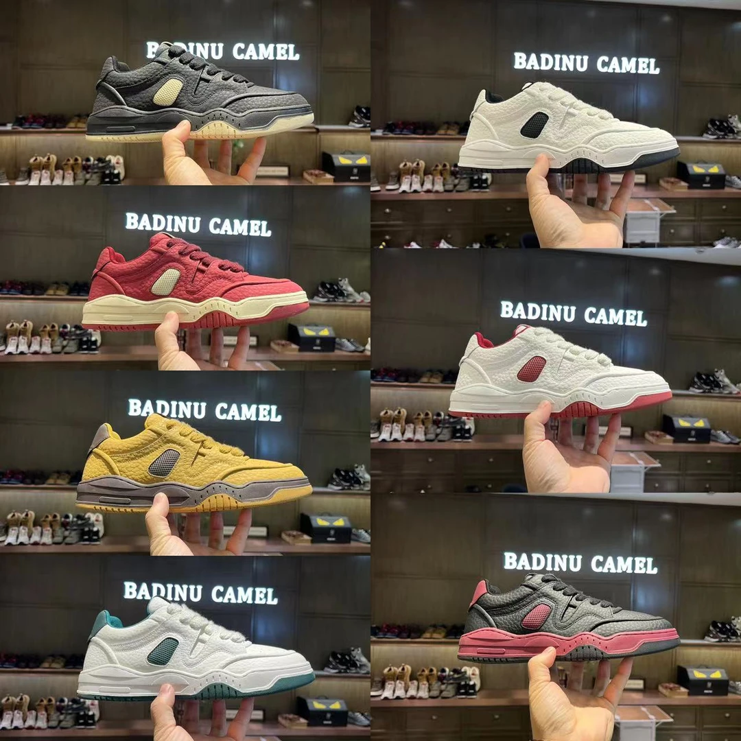 2025单棉同款低帮皮面厚底拼色运动舒适耐磨百搭时尚男士休闲潮鞋