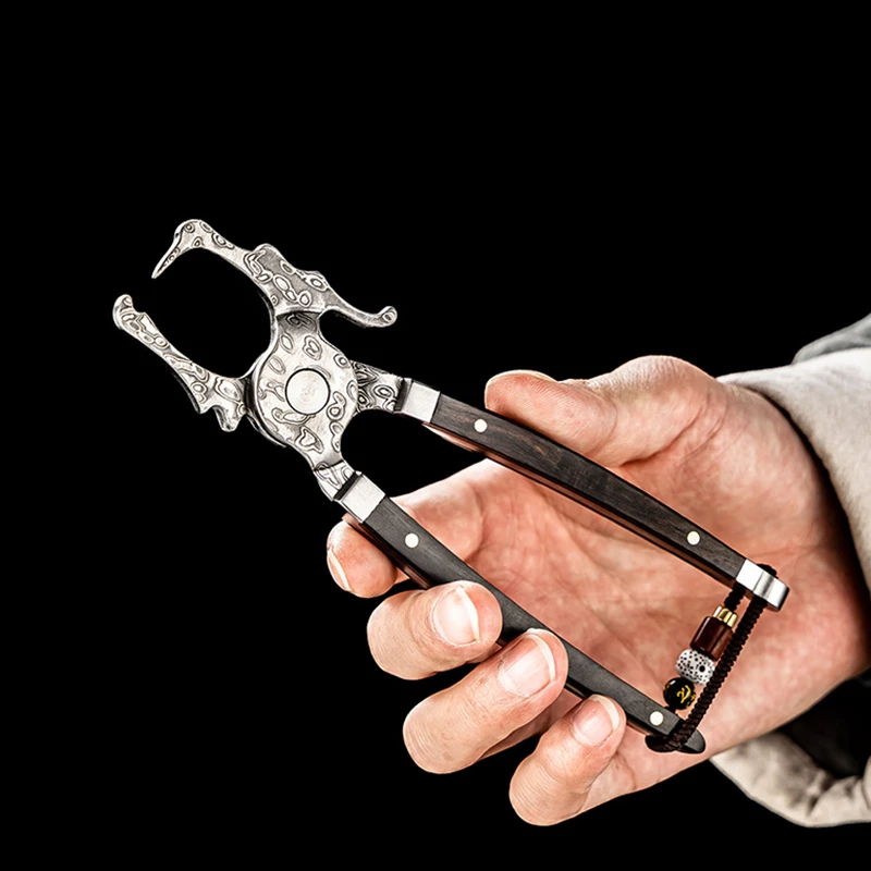 新款大马士革钢茶钳不锈钢茶刀功夫茶道配件家用普洱茶饼撬茶饼刀