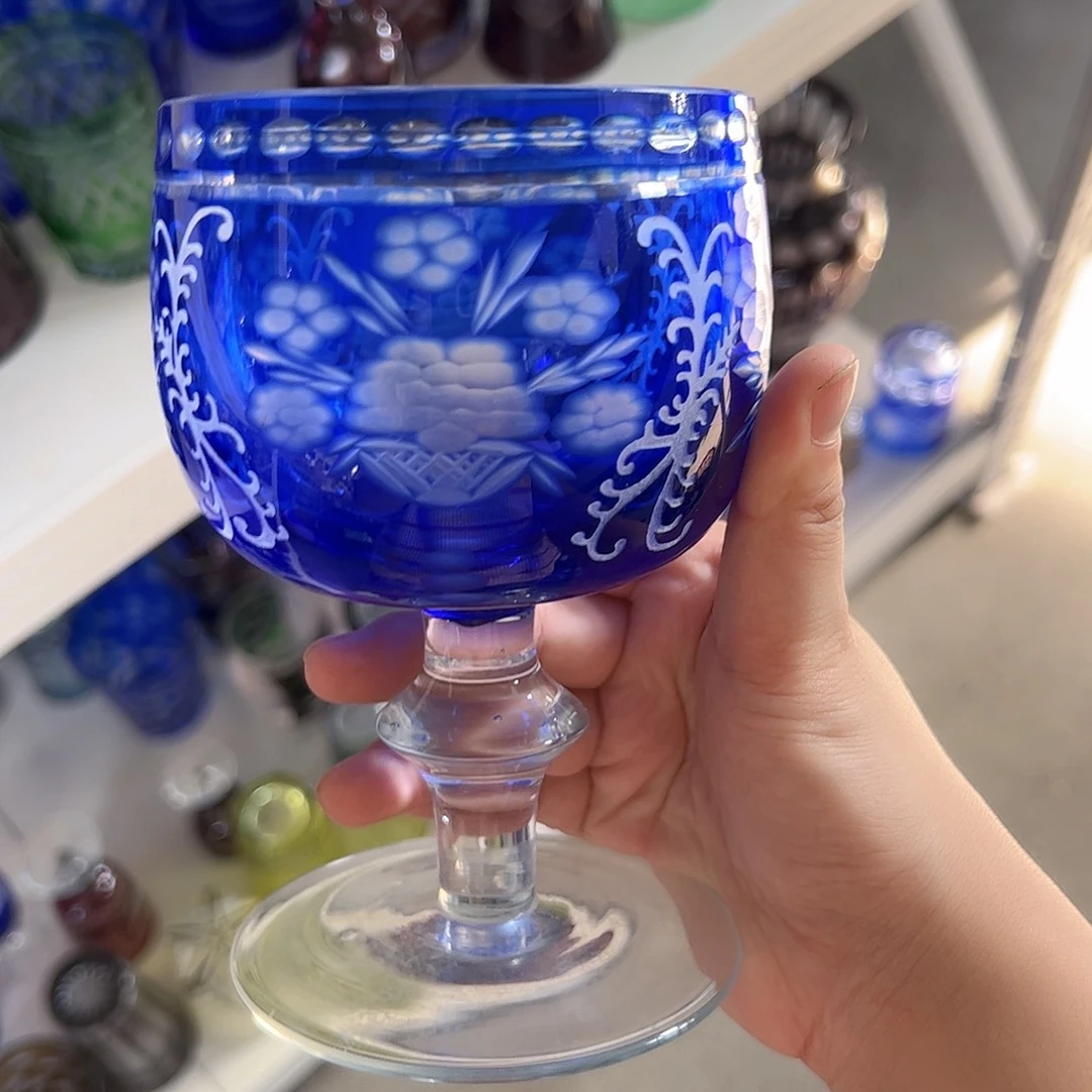 水晶玻璃平底款微瑕一个