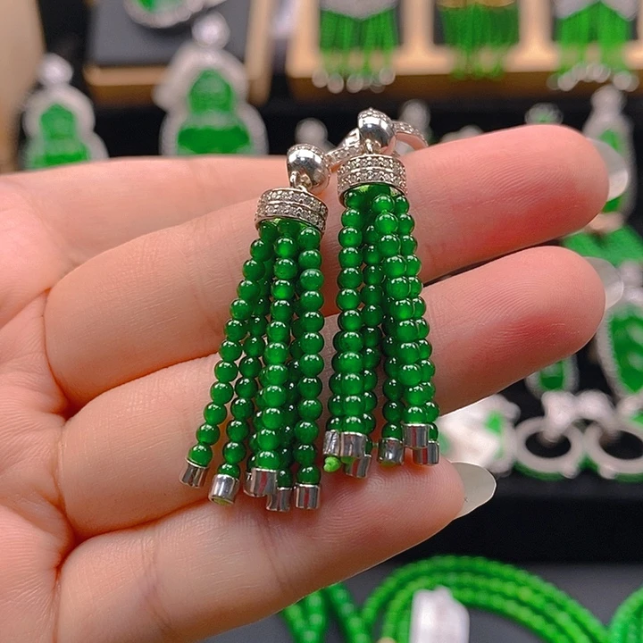 翡翠未镶嵌耳饰2465889