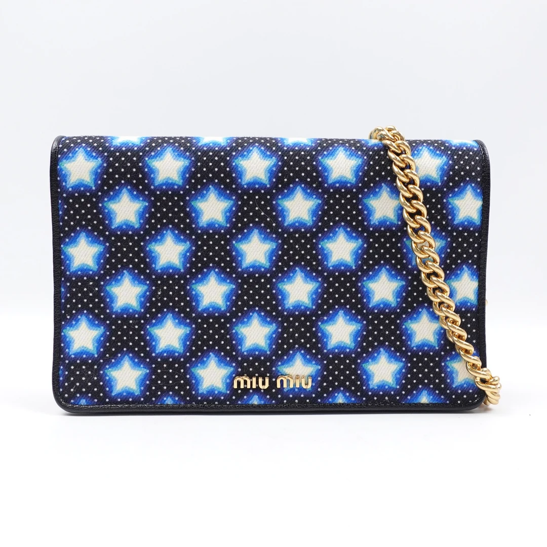 95新 MIU MIU/缪缪 蓝色单肩包T10184903