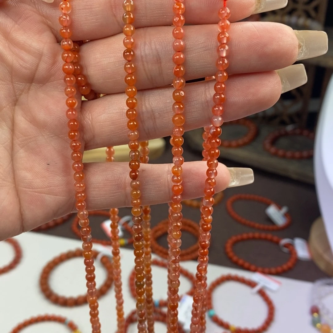 南红玛瑙未镶嵌手链