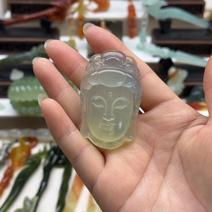 蛇纹石玉未镶嵌岫玉挂坠