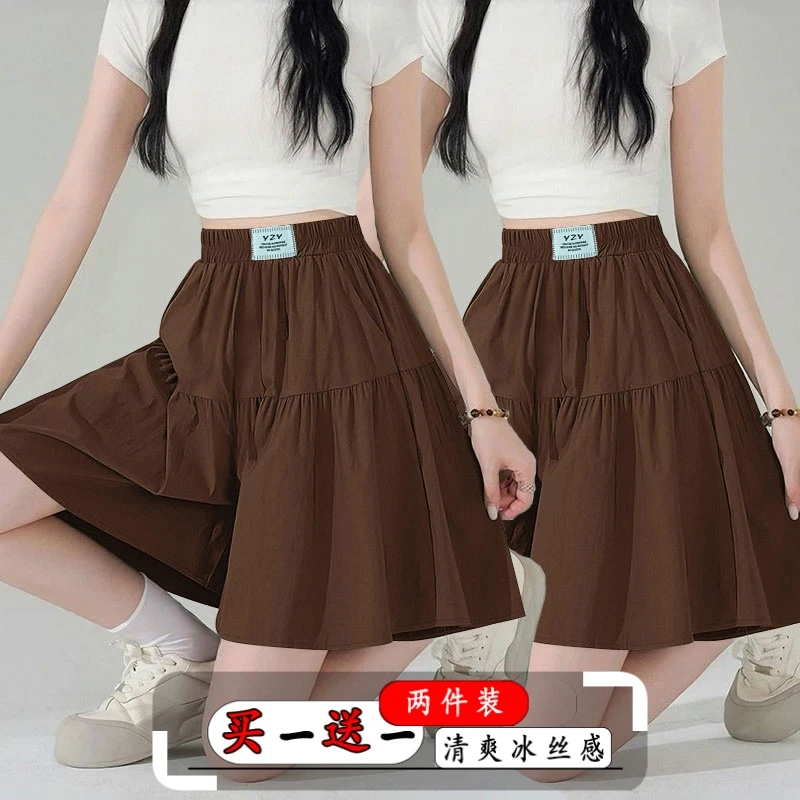 春秋夏薄款2025休闲大码五分裤女阔腿工装短裤小个子高腰小众裤子