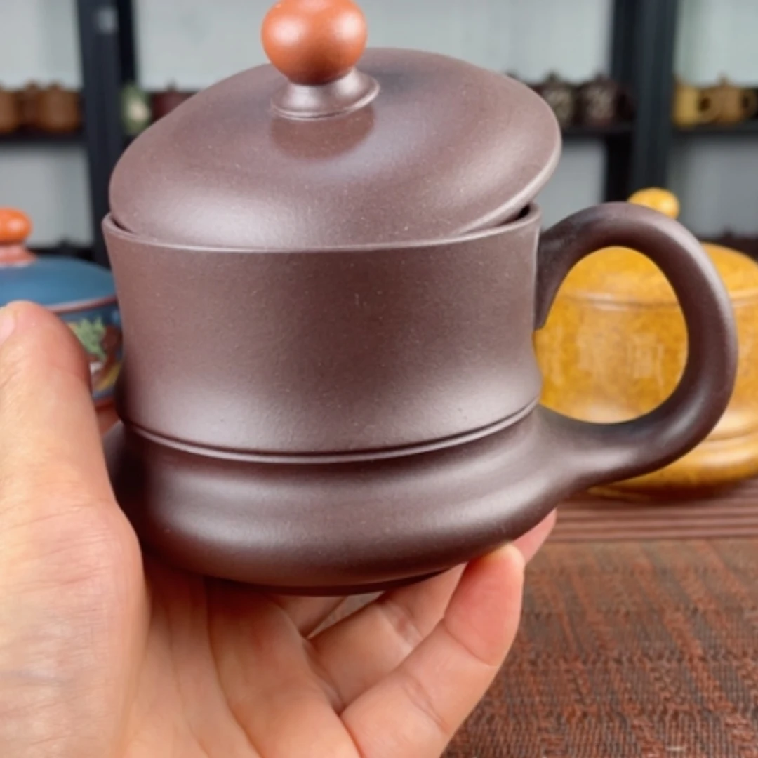 【闪购商品】茶杯紫砂宜兴原矿紫砂盖杯微瑕