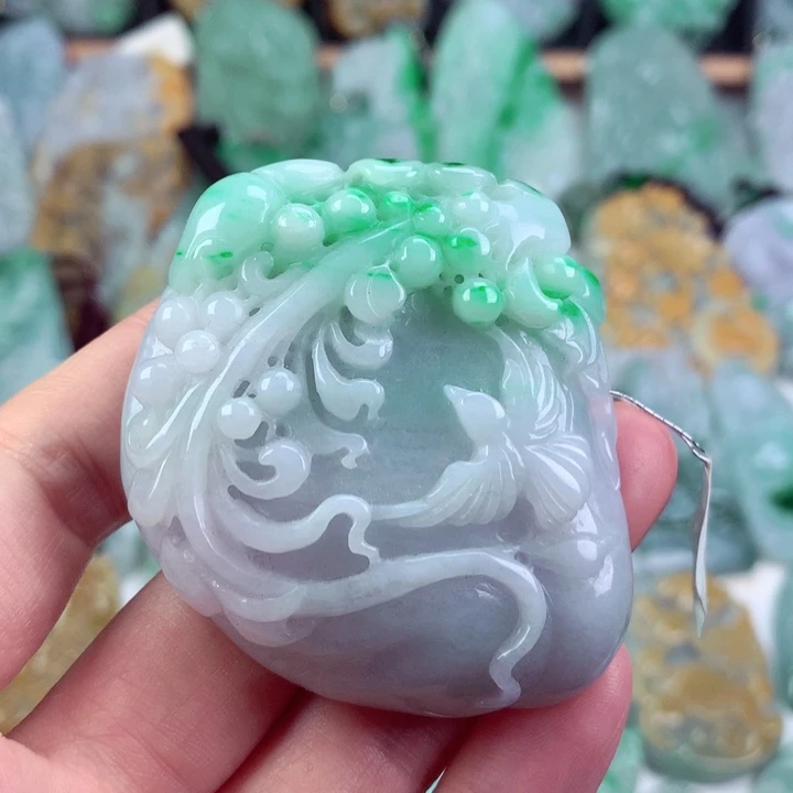 翡翠未镶嵌吊坠(不含链)