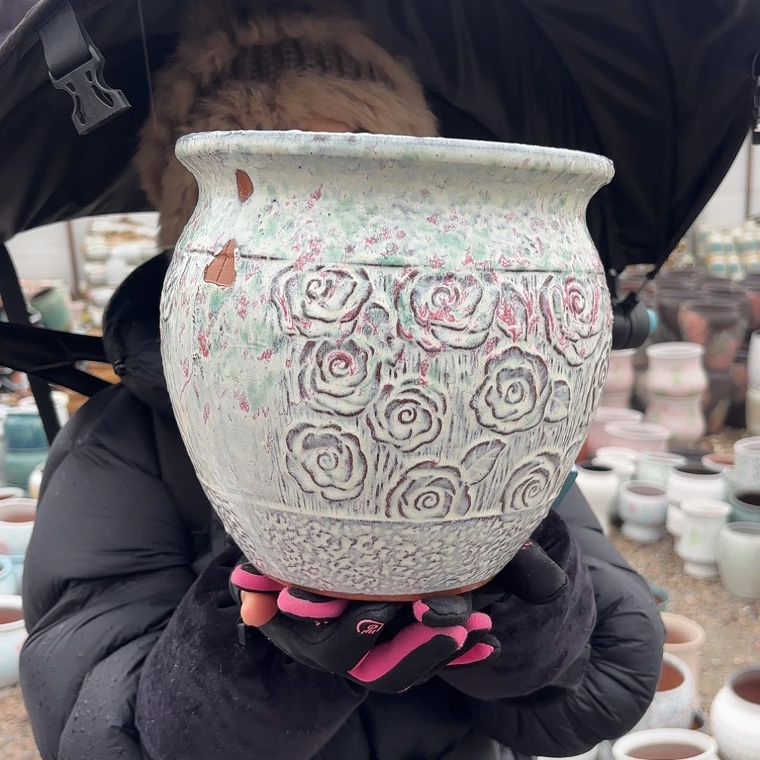 口径21高21一个瑕疵玫瑰