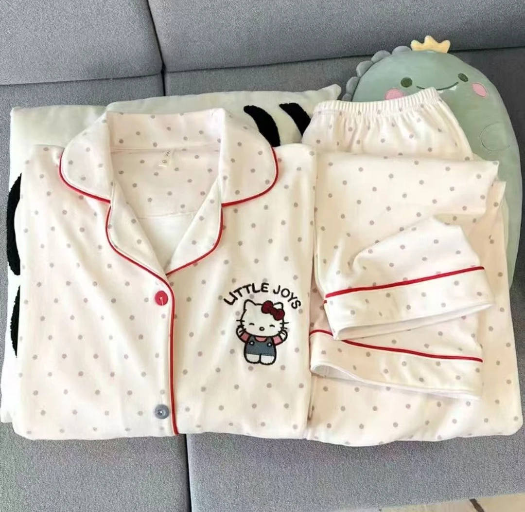 【5656】长袖长裤舒适德绒睡衣套装