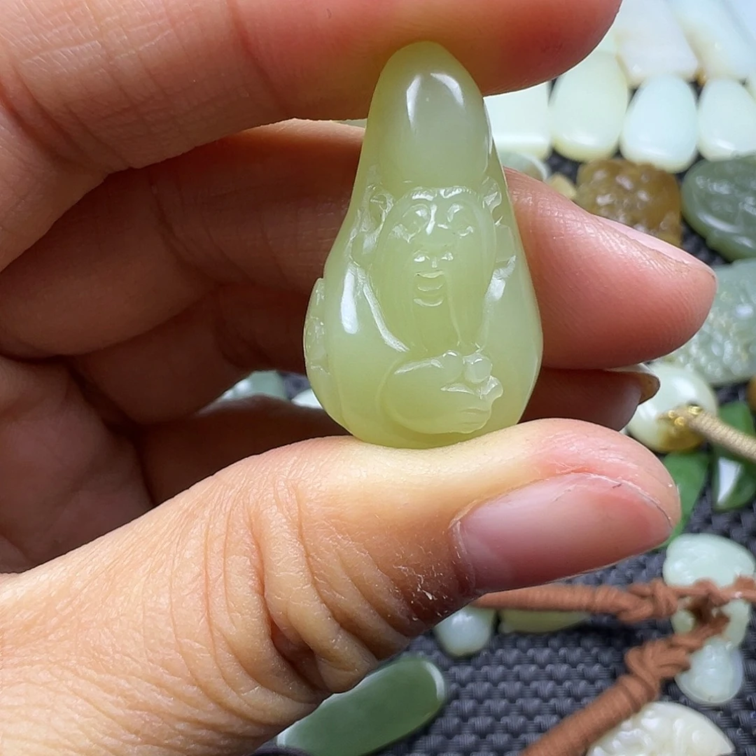 和田玉未镶嵌吊坠(不含链)