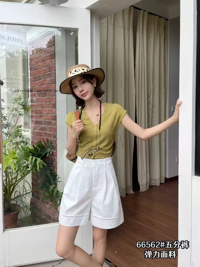 欧洲站66562女装2025夏季新款洋气百搭显瘦短裤