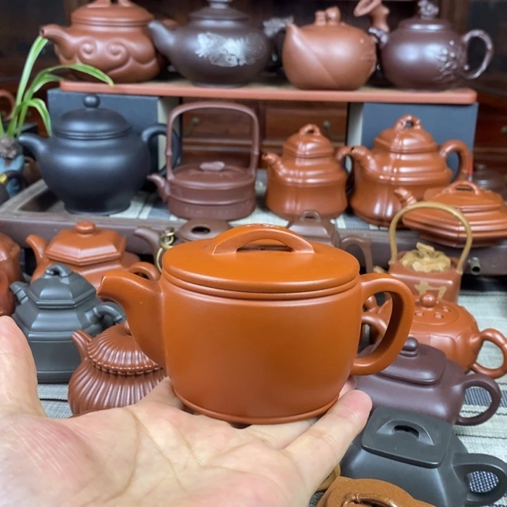 紫砂茶壶汉瓦120-200cc原矿赵庄朱泥特价