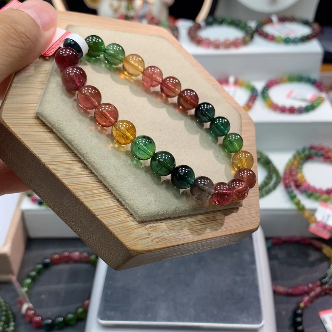 手链未镶嵌碧玺   8mm。