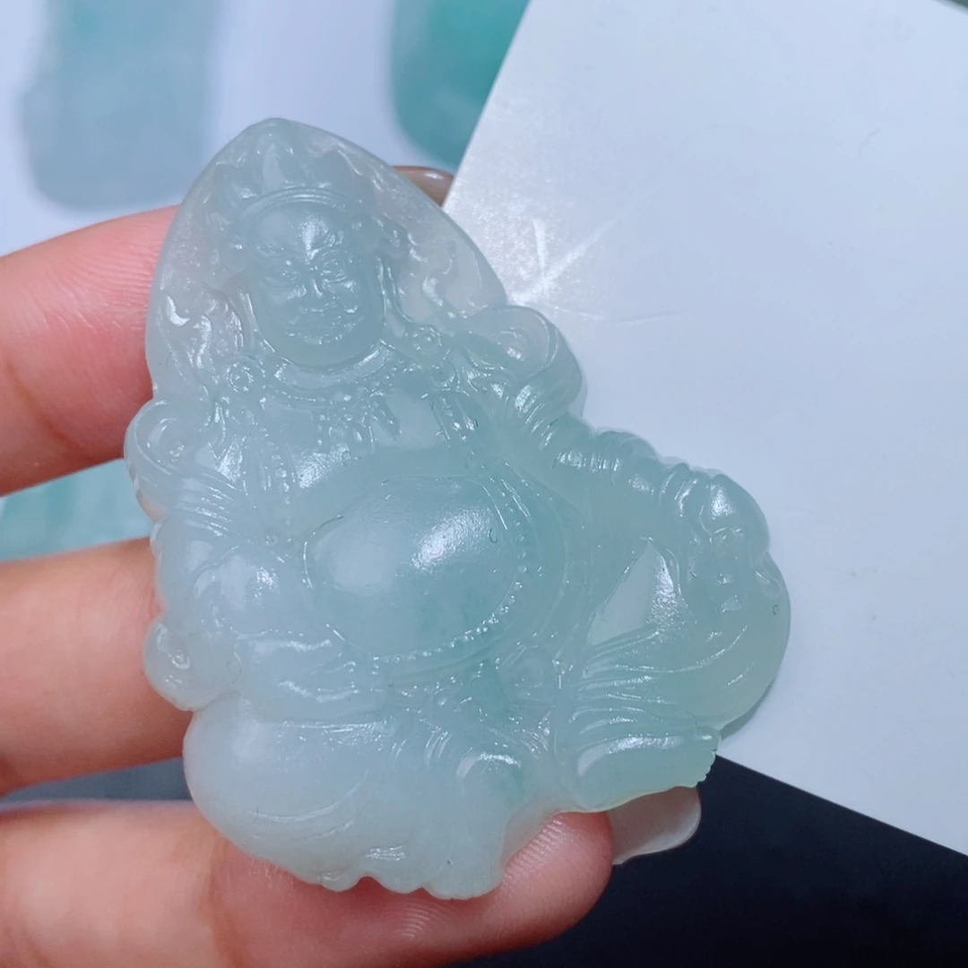 定制翡翠未镶嵌毛货翡翠挂件