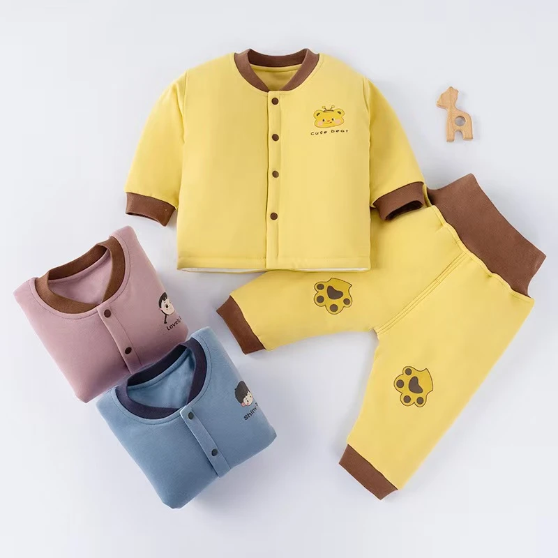 儿童婴幼儿140克纯棉水洗棉花分体棉服宝宝加厚男女宝秋冬女童