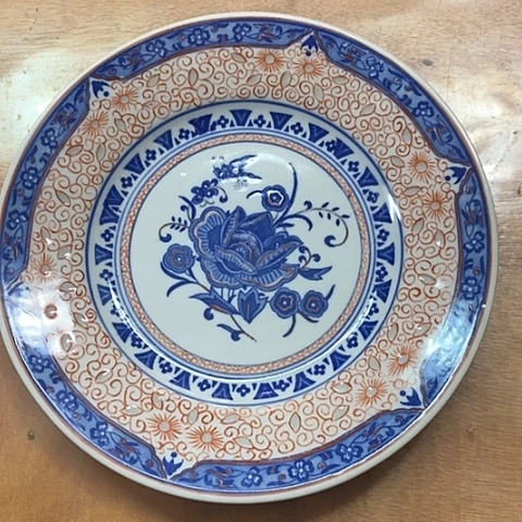 转***菜瓷片景德镇陶瓷 玲珑盘子