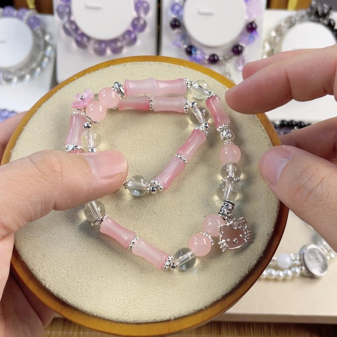 针钠钙石手饰银S925镀金镶嵌