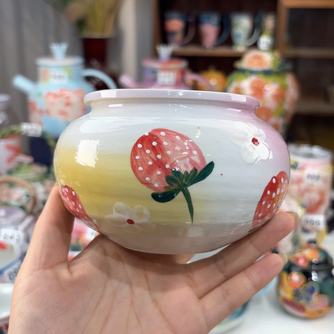 景德镇手绘高温釉下彩陶瓷茶具