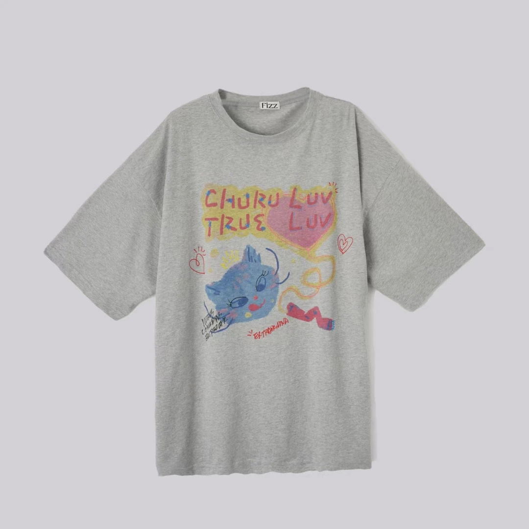 WKk   蓝猫字母T恤