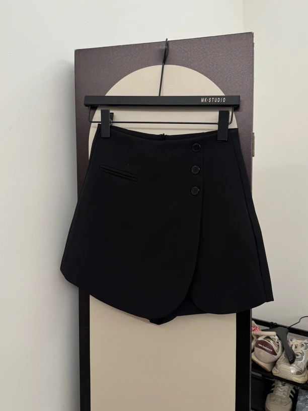 【Meng柯】夏季A字女高腰百搭显瘦裙裤