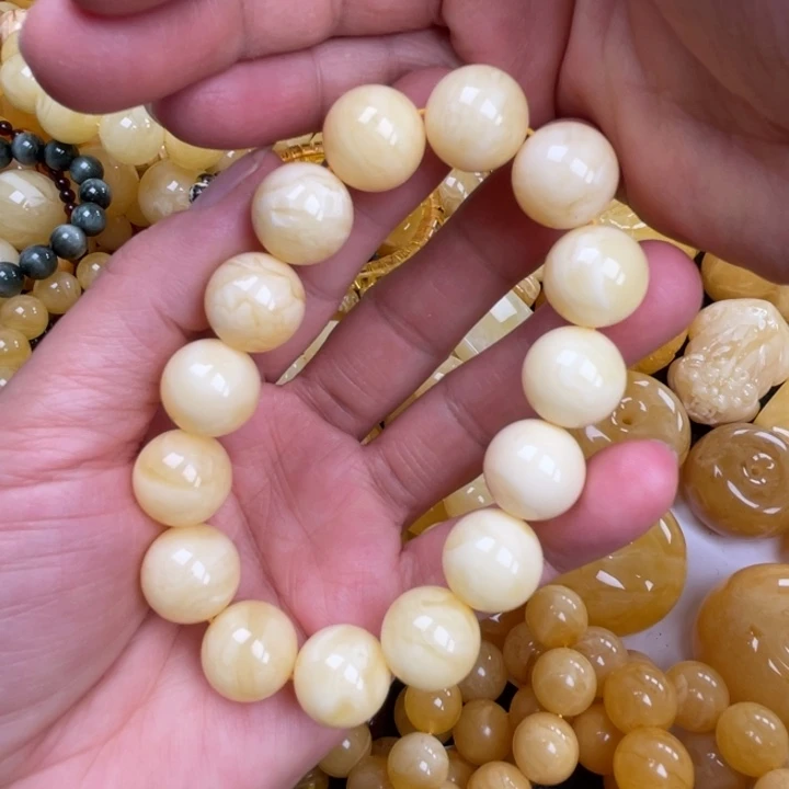 裸石蜜蜡未镶嵌蜜蜡15手串