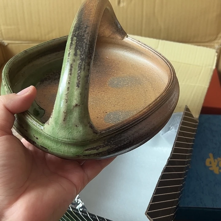瓷片陶胎提梁钵瓷