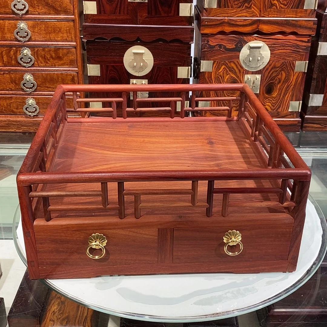 染料紫檀（血檀）王款都城盘