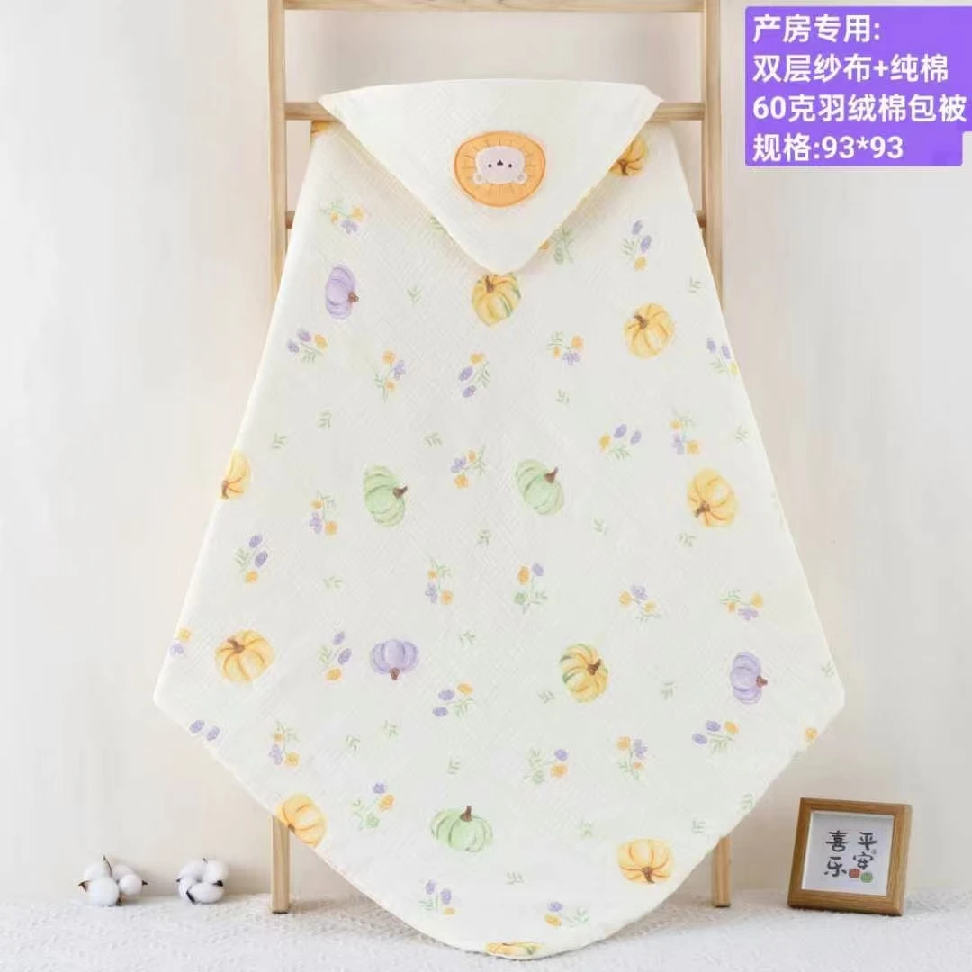 纱布包被产房专用包被幼儿柔软可爱纯棉双层纱薄棉新生儿薄款抱被