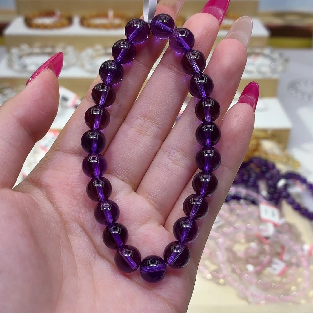 玉8mm的浓郁紫手链