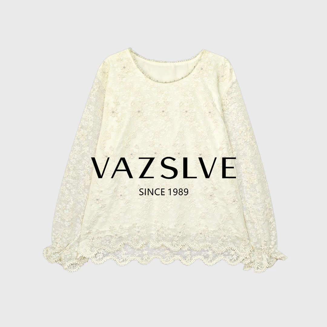 【VAZSLVE/全新奢品】捡漏新款文艺提花气质百搭休闲T恤T5996
