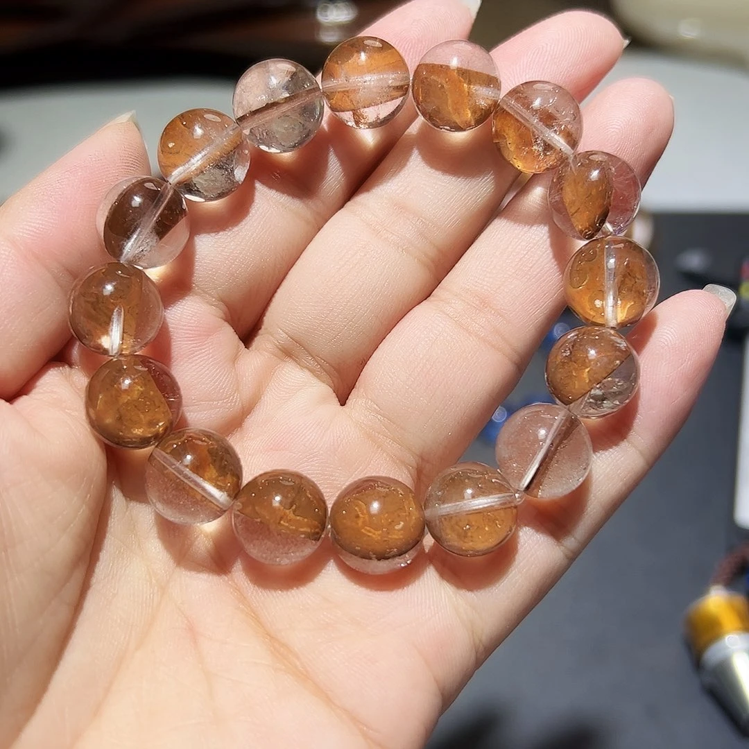 未镶嵌手链水晶红泥骸骨12毫米2号