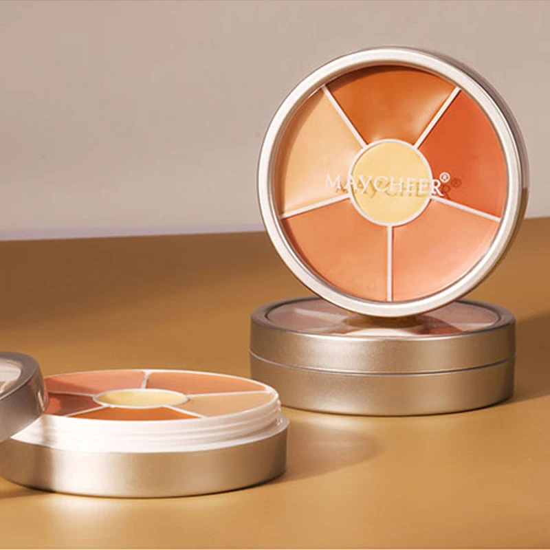 遮瑕膏6色遮盖斑点痘印痘痘黑眼圈立体遮瑕修容盘