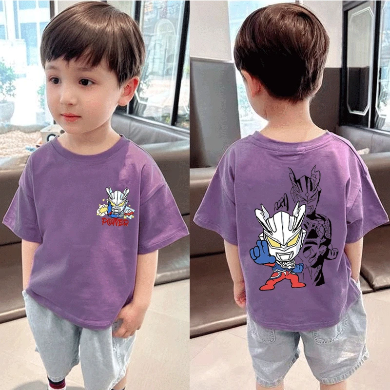 男孩奥特曼夏装半袖男童夏季纯棉短袖t恤儿童新款中小童帅气上衣t