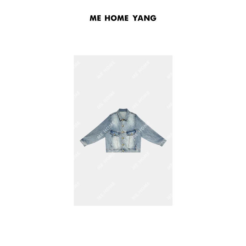 ME【牛仔外套】重工轻奢时尚百搭宽松休闲牛仔外套MEQS0674