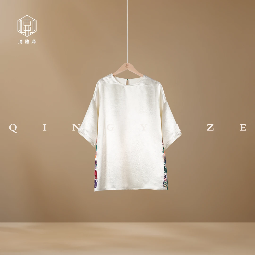 十二生肖！重磅醋酸重工刺绣新中式短袖！古拙质造GZ5684