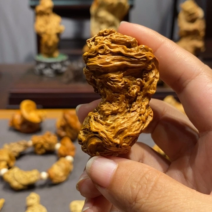 糖***子六道木降龙木手把件腰缠万贯藏品