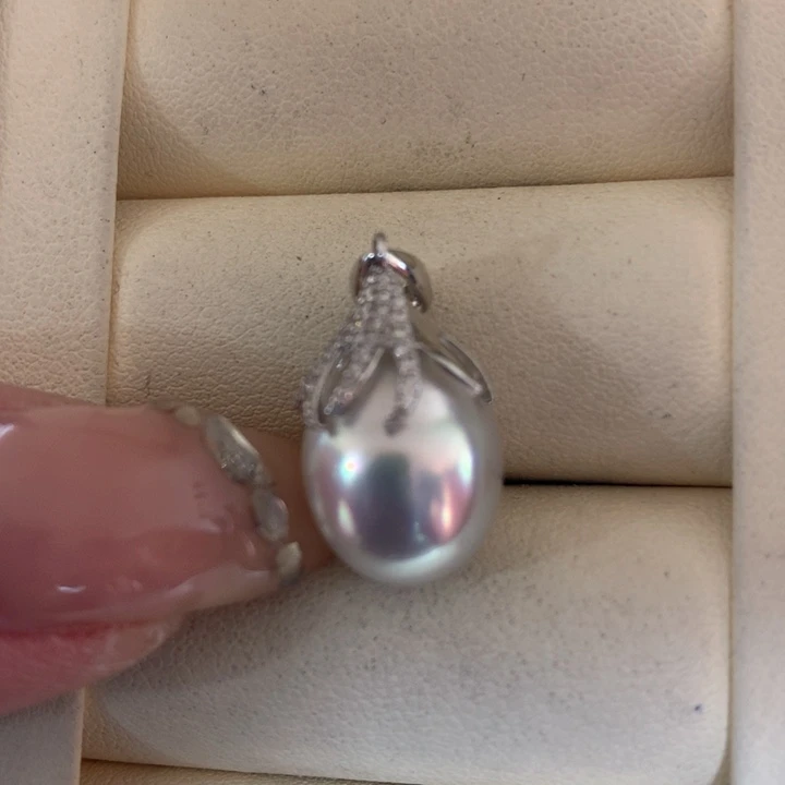 颈饰银S925镶嵌海水珍珠