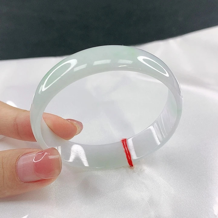 翡翠未镶嵌手镯圈50.9，05092